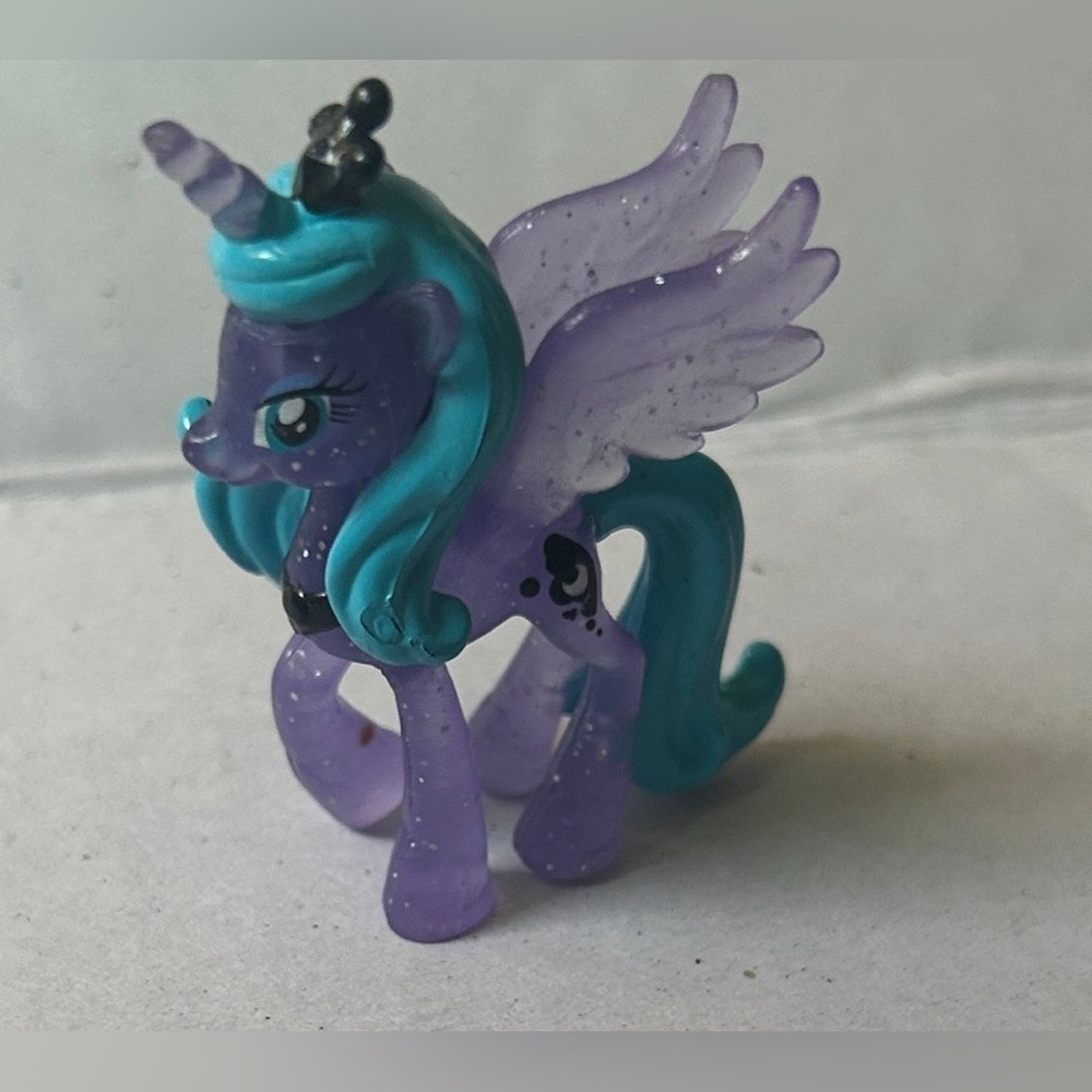 My Little Pony Blind Bag Princess Luna 2” transparent glitter mini figure Rare